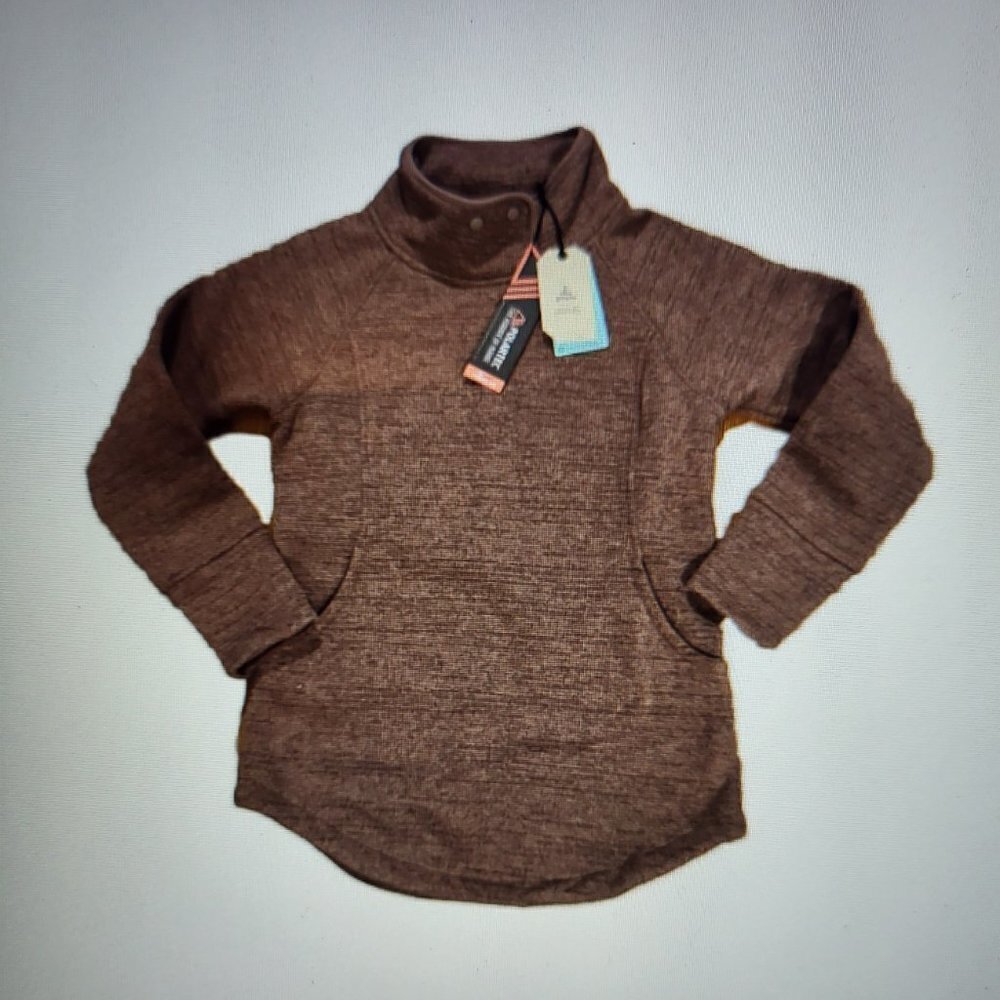 PrAna Tri Thermal Threads Tunic Sweater Small Rust Outdoors Warm Cozy NWT